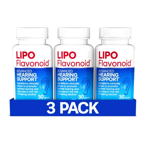 Lipo-Flavanoid Advanced Hearing Support Daily Supplement, Helps Reduce The Risk of Hearing Decline and Promotes Optimal Hearing 30ct, 3 Pack