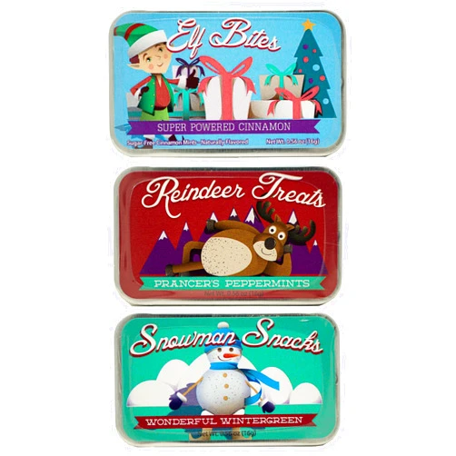 Amusemints Novelty Christmas Mint Tins Gift (Set of 3) (Cute)