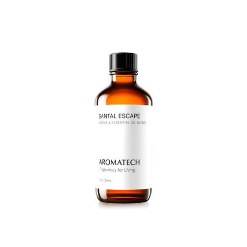 AromaTech Santal Escape Aroma Essential Oil Blend: Luxury Hotel Inspired Aromatherapy with Ocean Air, Sandalwood, Iris for Ultrasonic Diffusers & Nebulizers - 4 fl oz, 120 mL