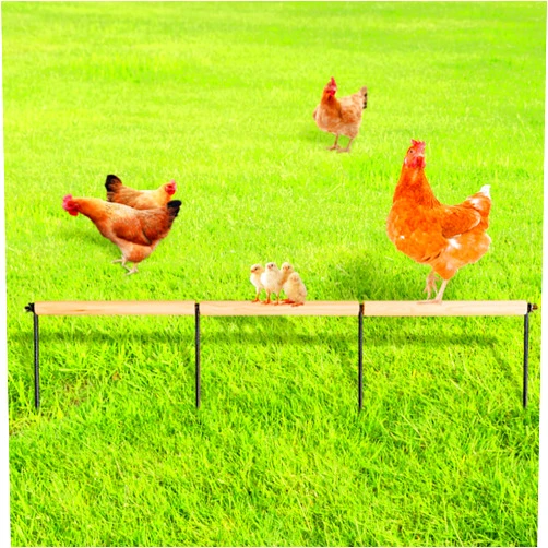 NICERINC PET Chicken Toys, Extra Long Chicken Perch Toys, Woodern Chicken Roosts and Perches Stand Training Perch for Poultry Rooster Chicks Large Bird Chicks Parrot, 44.88” Long (Natural Wood Color)