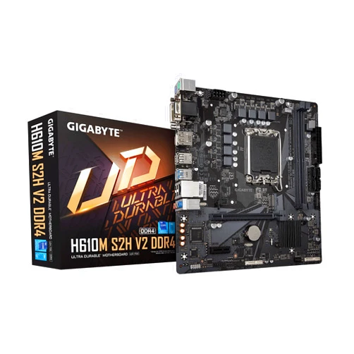 GIGABYTE H610M S2H V2 DDR4 (H610/ Intel/LGA 1700/ Micro ATX/ DDR4/ Single M.2/ PCIe 4.0/ USB 3.2 Gen1/ Realtek GbE LAN/Motherboard)