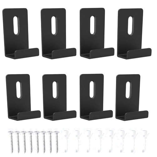 Tzbqrdj Metal Mirror Clips 8Pcs 1/4 Inch Wide Channel Mirror Clips J Hook Bracket Large Heavy Retainer Clips for Wall Mounting Frameless Mirror Billboard Displays Tile Display Decorative
