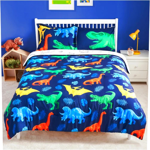 Joiedomi Kid Twin Comforter Set 5 Piece Dinosaur Bedding Set for Boys Girls Super Soft Microfiber Bed in a Bag with Comforter Sheets Pillowcase Sham