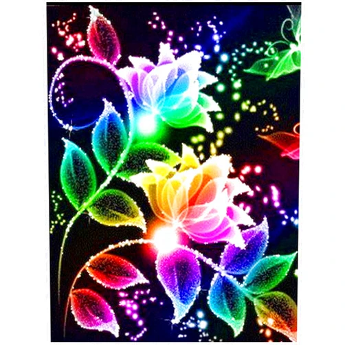 Huacan DIY 5D Diamond Painting Kits for Adults Arts Color Flower Full Square Drill Photos Rhinestone Cross Stitch by Number Kit Paint with Diamonds Home Decor 30x40cm/11.8x15.7in