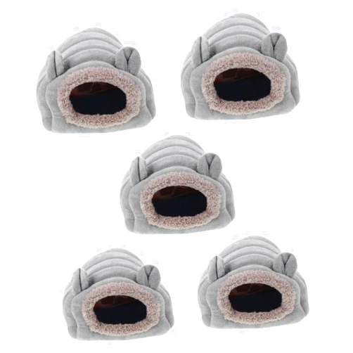 BESPORTBLE 5pcs Hamster Nest Guinea Pig Nest Hamster Hideout Portable Pet Sleeping Nest Guinea Pig House Supple Hamster Bed Pet Nest Guinea Pig Bed Lovely Pet Bed Pet Winter Nest