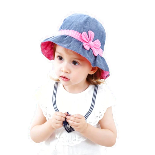 jerague Toddler Kids Baby Girl Breathable Sun Hat Cotton Foldable 50+ SPF Protective