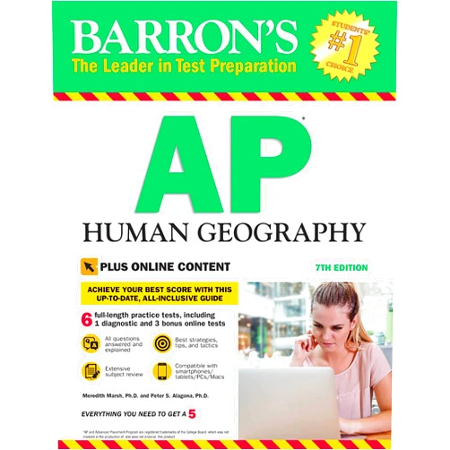 Meredith Marsh Ph.D.,Peter S. Alagona Ph.D. Barron's AP Human Geography with Online Tests (Barron's Test Prep)