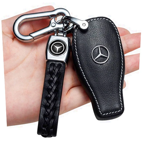 Yongxingjin Key Fob Cover Repalcement for Mercedes Benz A C E S Class Series,GLK CLA GLA GLC GLE CLS SLK Series Leather Key Case fob Holder key shell Remote Protection