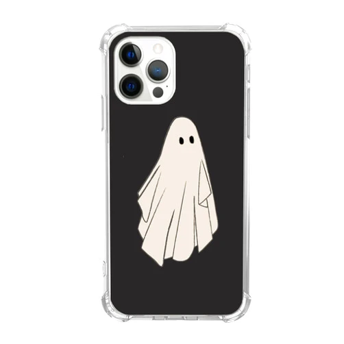 Junilotcik Cute Ghost Halloween Case Compatible with iPhone 12 Pro Max, Hippie Trippy Halloween Ghost Case for Girl Men and Women, Unique Trendy TPU Bumper Phone Case for iPhone 12 Pro Max