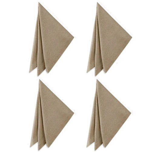 Waterford Linens Sarah Napkins with Venetian ironwork in Platinum Color (Set Of 4)