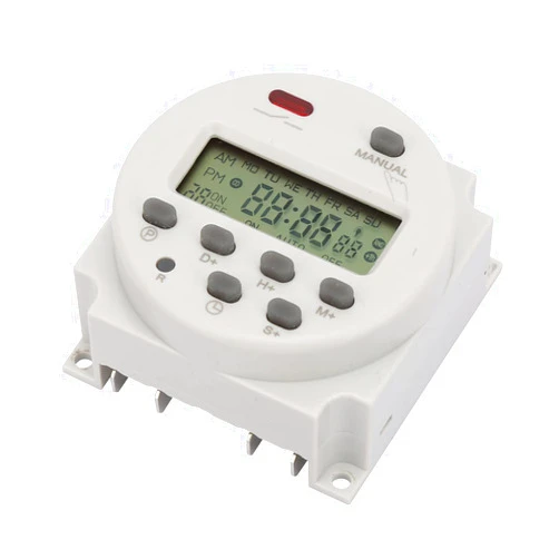 Dpofirs Mini Programmable Timer Switch, 1 Second to 168 Hours, Electronic Automatic Time Control Device, 5V 12V 24V 110V 220V, Digital Wall/Panel Mount Timer(110V AC)