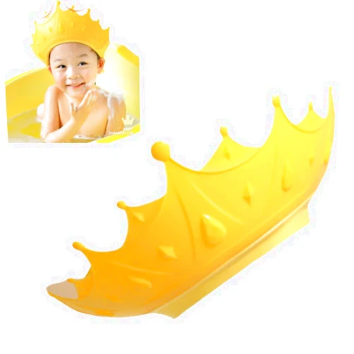 Chinshwehaw Crown Baby Shower Cap Waterproof Shampoo hat for Children Toddler Girls Boys Protect Ears Eyes，Adjustable Silicone Hair Washing Visor Bathing Hat Bathing Crown. for Toddler, Baby, Kids, Children
