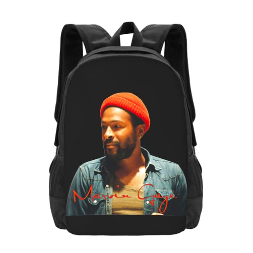 WRFDSX Marvin Music Gaye Pretty Pattern Backpack Travel backpack Lightweight Casual Hiking Camping Backpack Women and Men, Black