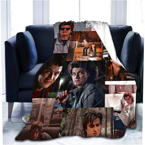 JAZZYJIVE Steve Harrington Fleece Blanket Throw Blanket for Couch - Cozy Luxury Bed Blanket Microfiber and Throws for Sofa