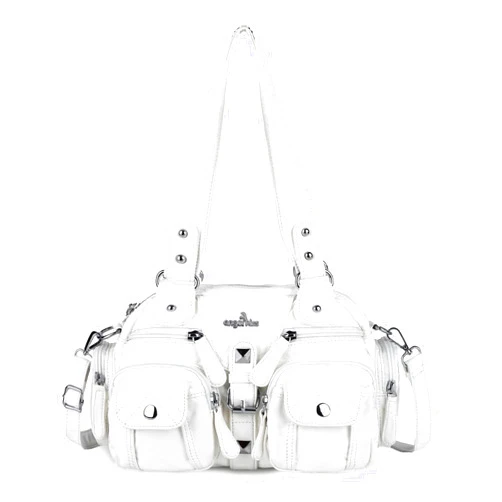 Angel Kiss Hobo Crossbody Purses for Women Shoulder Bag Multipocket Soft Hobo Purses Removable Strap Leather Handbags