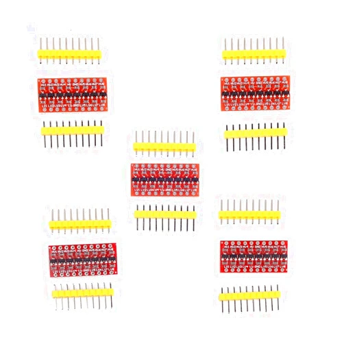 Cylewet 5Pcs 8 Channel Logic Level Converter Bi-Directional 3.3V to 5V TTL Shifter Module for Arduino (Pack of 5) CYT1082