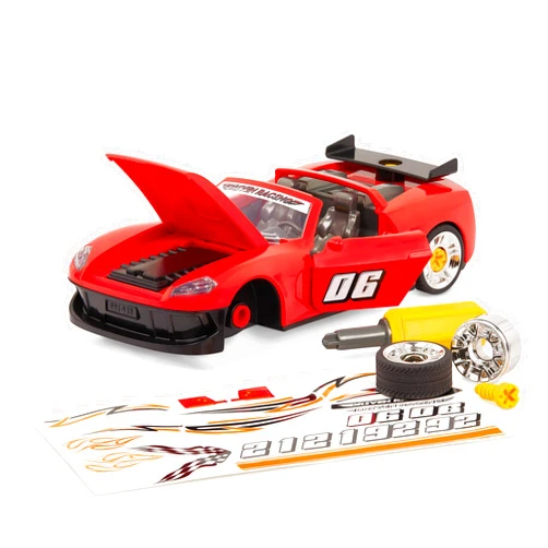 Driven by Battat Take-Apart Sports Car Playset 34pc Red Toy Car STEM Toy with Mini Tool Lights & Sounds 3 Years +