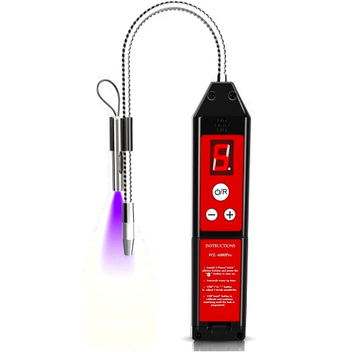 Simbow WJL-6000pro Freon Leak Detector Halogen Leak Detector with UV lIGHT Refrigerant Gas HVAC Air Conditioner R22 R410A R134A R1234YF CFCs HCFCs HFCs Detector