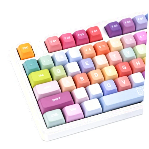 GEKUCAP Custom Keycaps, 133 Keys Candy Bear Cute Keycaps, Dye Sublimation PBT Key Caps, XDA Profile Keycaps Set for Cherry MX Gateron Kailh Switches Mechanical Keyboards 61/64/68/84/87/104/108