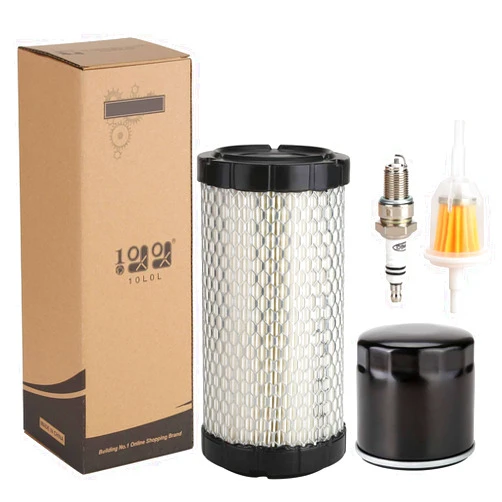 10L0L Golf Cart Tune Up Kit for EZGO TXT 2010 Up & EZGO RXV 2008 Up Gas Models with 4 Cycle Kawasaki 13.5 hp Engines with Air Filter Oil Filter Fuel Filter Spark Plug, Engine Maintenance Kit for EZGO