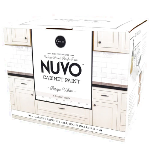 Giani Nuvo Antique White Cabinet Makeover Kit - Easy DIY 7-Piece Set, Warm Cream, Long-Lasting Finish