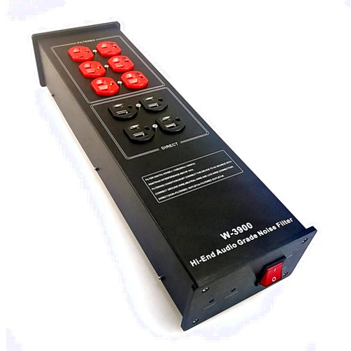 WAudio AC Power Filter Power Conditioner - WAudio AC Power Purifier with Surge Protector, Black