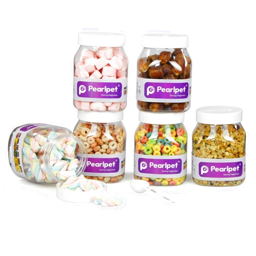 PEARLPET Space Saver Plastic Kitchen Storage Container Set Transparent Pack of 12