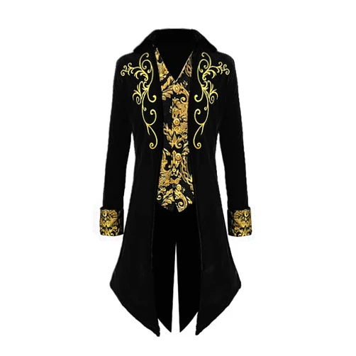 Apocrypha Mens Medieval Steampunk Tailcoat Victorian Prince Jacket Frock Coat
