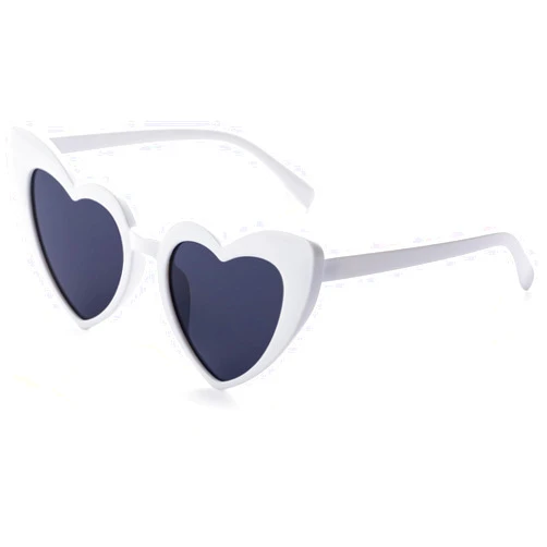 BOBLUEON Heart Sunglasses for Women Oversized Retro Cat Eye Heart Shaped Glasses