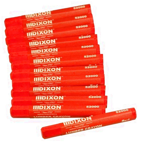 Dixon 52012 Soft Red Lumber Crayon (520-1/2)