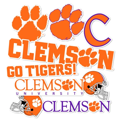Desert Cactus Clemson University Sticker Tigers Vinyl Decals Laptop Water Bottle Car Scrapbook Sheet T2 (Type 2)