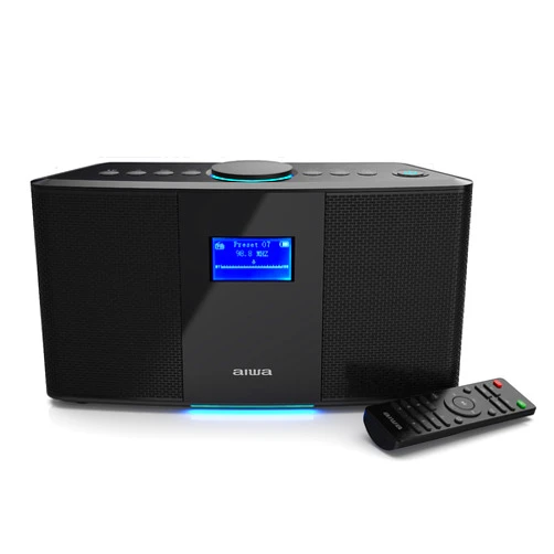 AIWA Wireless Speaker - Unleash Powerful Sound and Versatile Connectivity - Experience Bluetooth Freedom, FM Radio, Clock, 20W RMS, LCD Display, and Alarm Clock Functionality