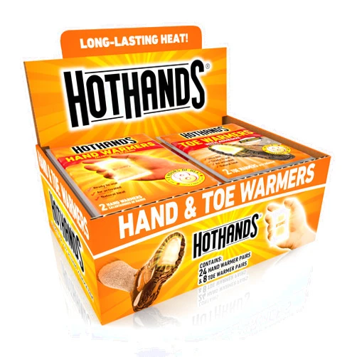 HotHands Hand & Toe Warmers - Long Lasting Natural Odorless Air Activated Warmers - 24 pair hand warmers & 8 pair toe warmers (Pack of 1)