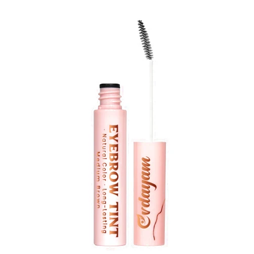 Evdayam Eyebrow Tint & Eyebrow Gel – Smudge-Proof, Long-Lasting Color & Shape, Easy Application, Natural Full Eyebrow（Medium brown）