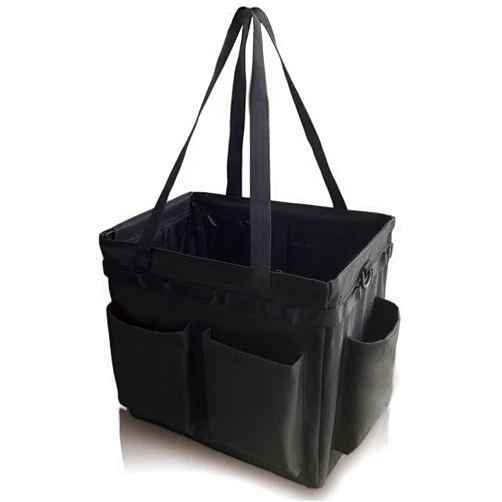 FFDZ-STORE Multifunctional Storage Toolbox Carry Griddle,Large Grill Utensils Accessory Grilling Tools Basket Carrying Caddy Tool Tote Bag Storage Box Camp Cooking bbq Outdoor Picnic Organizer (Black)