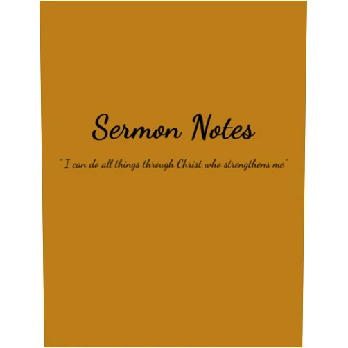 Evelyn Moore Sermon Notes: 