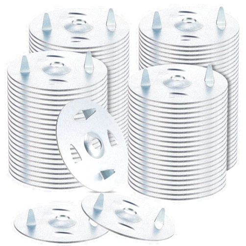 Dunzy 300 Pcs Washers for Installation of Foam Board 1-5/8 Inch 4 Claw Washers, Foam Board Fasteners for Insulation Hardware Fixing Fastening