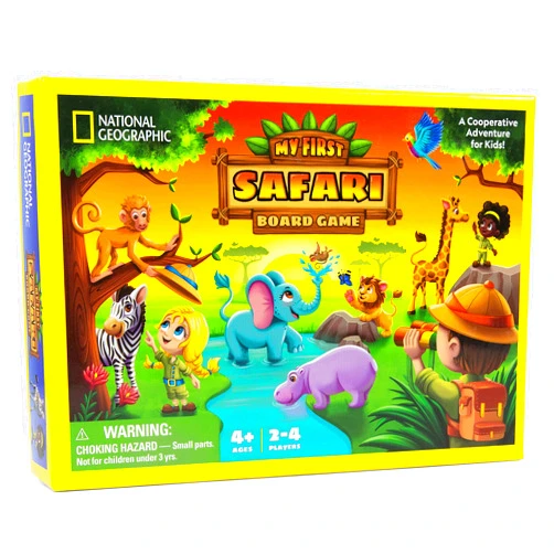Blue Marble NATIONAL GEOGRAPHIC My First Safari Board Game for Kids 4-6 Animal Game for Adults, Cooperative Fun Perfect for Family Game Night, Board Games for Family Night