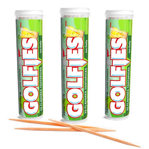 Xero Picks - Golfies Jon Daily Infused Flavored Toothpicks- Sugar Free - 3 Pack - 20 Picks per