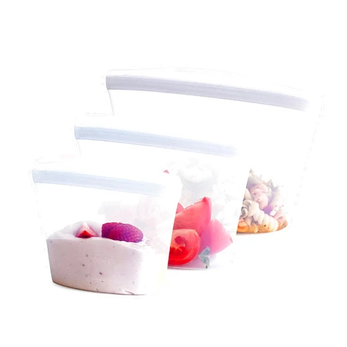 Stasher Premium Silicone Reusable Food Storage Bags, 3-Pack, Clear | Multi-Use Food Storage Bags, Lunch Bag, Travel Containers | BPA Free, Leak-free, Dishwasher-Safe, Eco-friendly