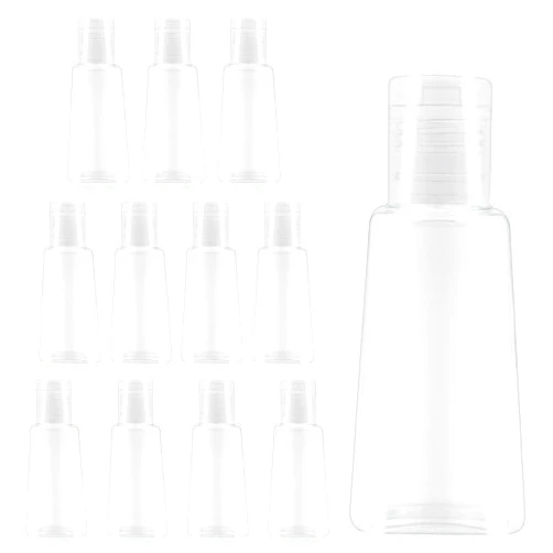 INNOLIFE 12 Pack 1oz Flip Cap Squeeze Bottles, Clear Plastic Travel Bottle, 30ml Refillable Empty Bottles BPA Free Container for Liquid, Lotions, and Toiletries