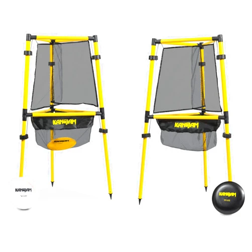 Kan Jam Ultimate Disc Golf Set with 1 Disc Golf Discs and 2 Disc Golf Basket Retrievers - Outdoor Frisbee Golf Game with Carry Bag