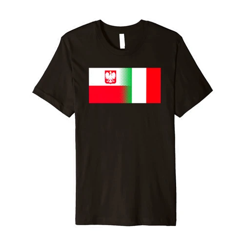 Poltalian Polish Italian Flag Gifts Polish Italian Flag Half Polish Half Italian Poland Italy Premium T-Shirt