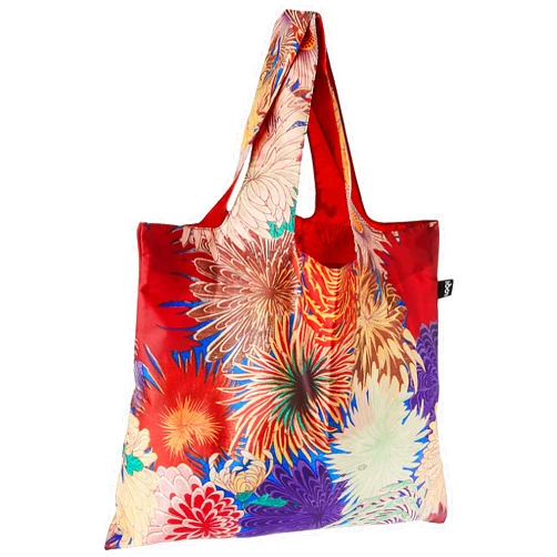 LOQI Museum MAD Reusable Shopping Bag, O/S, Japanese Chrysanthemum