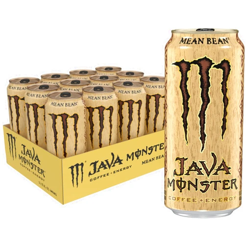 Monster Energy Java Monster Mean Bean, Coffee + Energy Drink, 15 Ounce | Pack of 12
