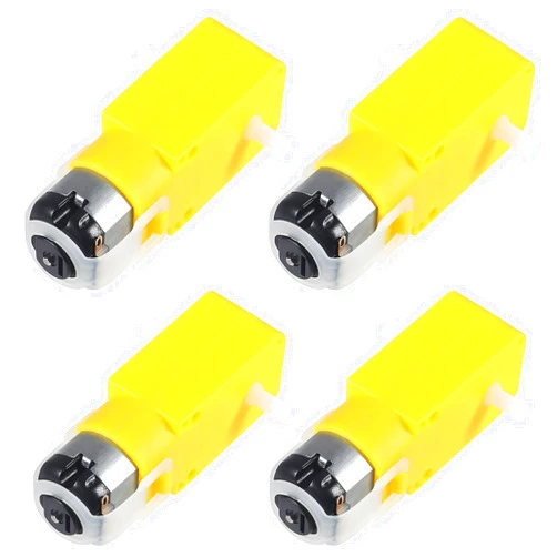 DIANN 4pcs TT Motor Electric Motor DC 3V-6V Dual Shaft Geared Motor Gearbox Engine Motor for Smart Car Robot Toys Cars Chassis Models