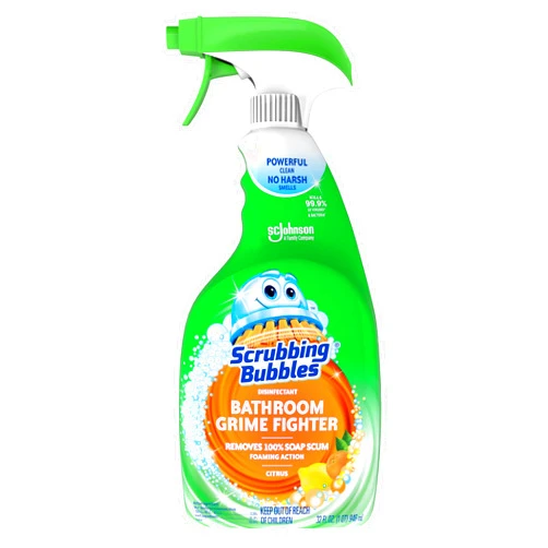 Scrubbing Bubbles Bathroom and Shower Cleaner Disinfectant Spray, Bathroom Grime Fighter, Citrus Scent, 32oz