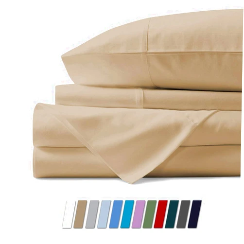 Trendbeddingmart 100% Egyptian Cotton 6PC Sheets Set, Taupe King 6PC Sheets Set, 800 Thread Count Long Staple Cotton, Sateen Weave for Soft and Silky Feel, Fits Mattress Upto 18'' DEEP Pocket