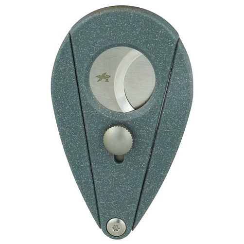 Xikar Xi2 Cigar Cutter - Precision Double Guillotine Cigar Snipper with 440 Stainless Steel Blades, Granite Gray | Rockwell C Rated 54 to 60 Ring Gauge Cigar Clipper - Ergonomic Teardrop Design