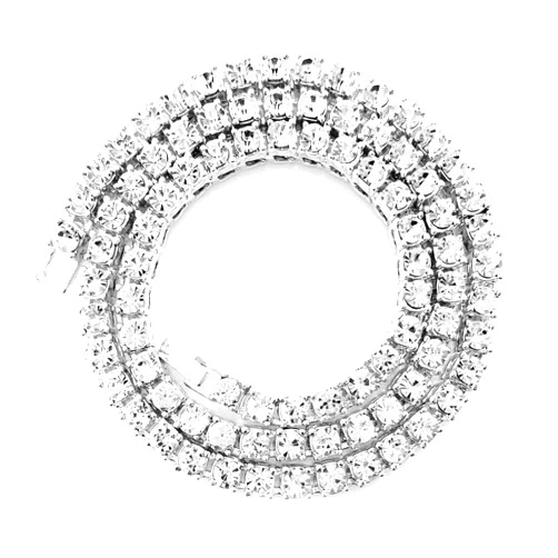 HH BLING EMPIRE Gold Silver Iced Out Diamond Tennis Chain Necklace for Men Women, Rhinestone Tennis Necklaces for Women and Teens, Tennis and Cuban Link Chains 18-30 Inches
